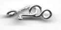 (image for) Bali Silver Hook & Eye Clasp Set - Handmade, 15 mm Length * 10 Sets