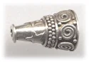 (image for) Bali Silver Cones - Spiral, Wrapped Wire & Stars Design * 2 Pieces