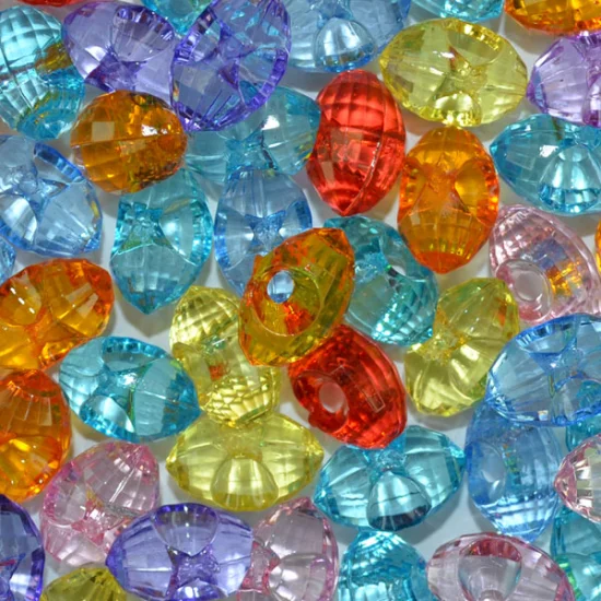 (image for) Acrylic Bead - 15x20mm Oval Beads- Translucent Color Mix * Approximately 25 Beads