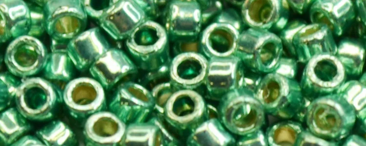 (image for) TOHO Aiko Precision Cylinder Bead. Aqua Galvanized PermaFinish TB-PF561