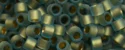 (image for) TOHO Aiko Precision Cylinder Bead. Bronze Lined Aqua Rainbow Matte TB-995FM