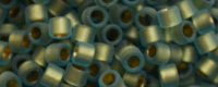 TOHO Aiko Precision Cylinder Bead. Bronze Lined Aqua Rainbow Matte TB-995FM (image for) TOHO Aiko Precision Cylinder Bead. Bronze Lined Aqua Rainbow Matte TB-995FM