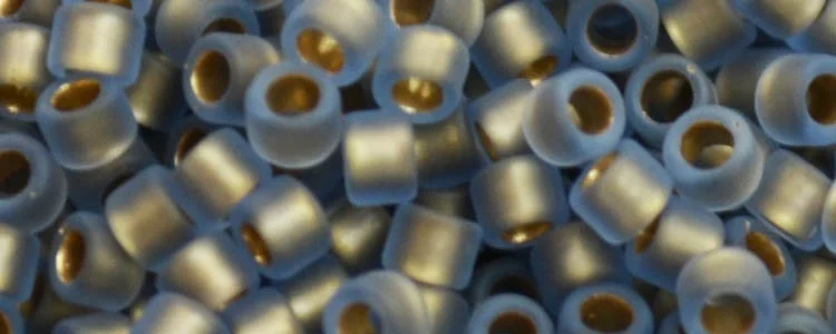 (image for) TOHO Aiko Precision Cylinder Bead. Bronze Lined Light Sapphire Rainbow Matte TB-997FM