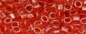 (image for) TOHO Aiko Precision Cylinder Bead. Cherry Lined Crystal Transparent TB-341