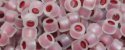 (image for) TOHO Aiko Precision Cylinder Bead. Cranberry Lined Crystal Rainbow Matte TB-771FM