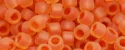 (image for) TOHO Aiko Precision Cylinder Bead. Dark Red Lined Topaz Matte TB-388FM