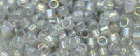 TOHO Aiko Precision Cylinder Bead. Grey Translucent Rainbow TB-1250 (image for) TOHO Aiko Precision Cylinder Bead. Grey Translucent Rainbow TB-1250