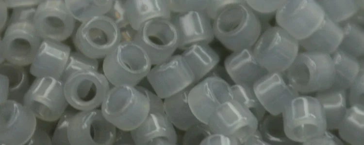(image for) TOHO Aiko Precision Cylinder Bead. Grey Translucent TB-1150