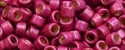 (image for) TOHO Aiko Precision Cylinder Bead. Hot Pink Galvanized Matte PermaFinish TB-PF563F