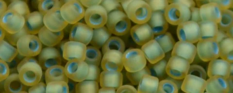 (image for) TOHO Aiko Precision Cylinder Bead. Light Aqua Lined Topaz Matte TB-952FM
