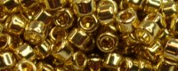 TOHO Aiko Precision Cylinder Bead. Light Gold Metallic (Single dipped 24k Gold Plating) TB-715 (image for) TOHO Aiko Precision Cylinder Bead. Light Gold Metallic (Single dipped 24k Gold Plating) TB-715