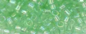 (image for) TOHO Aiko Precision Cylinder Bead. Light Green Translucent Rainbow TB-1244