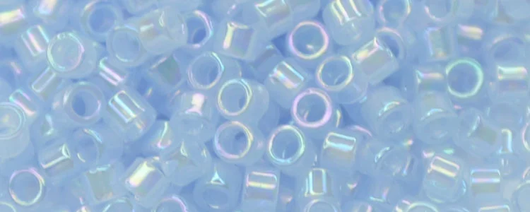 (image for) TOHO Aiko Precision Cylinder Bead. Light Sapphire Translucent Rainbow TB-1246