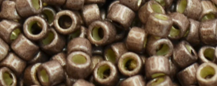 (image for) TOHO Aiko Precision Cylinder Bead. Mauve Galvanized PermaFinish TB-PF556
