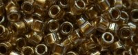 TOHO Aiko Precision Cylinder Bead. Metallic Lined Light Topaz Luster TB-1012 (image for) TOHO Aiko Precision Cylinder Bead. Metallic Lined Light Topaz Luster TB-1012