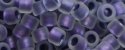 (image for) TOHO Aiko Precision Cylinder Bead. Metallic Purple Lined Crystal Rainbow Matte TB-265FM