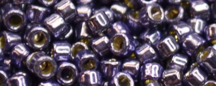 (image for) TOHO Aiko Precision Cylinder Bead. Purple Galvanized PermaFinish TB-PF567