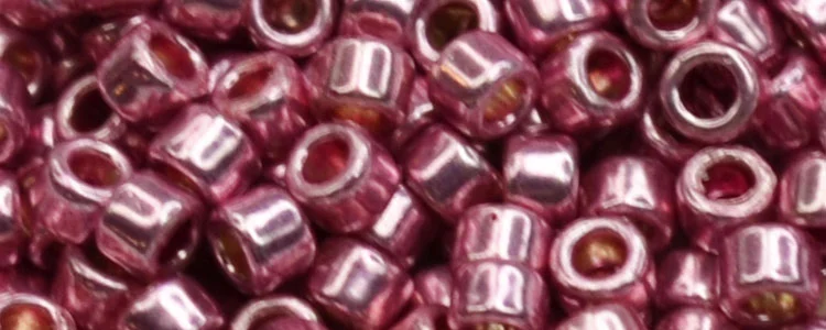 (image for) TOHO Aiko Precision Cylinder Bead. Rose Galvanized PermaFinish TB-PF553