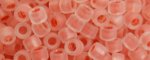 (image for) TOHO Aiko Precision Cylinder Bead. Salmon Lined Crystal Rainbow Matte TB-779FM