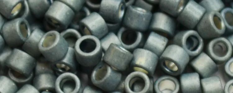 (image for) TOHO Aiko Precision Cylinder Bead. Silver Grey Galvanized Matte PermaFinish TB-PF565F