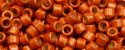 (image for) TOHO Aiko Precision Cylinder Bead. Sun Burn Orange Galvanized Matte PermaFinish TB-PF562F