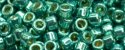 (image for) TOHO Aiko Precision Cylinder Bead. Turquoise Galvanized PermaFinish TB-PF569