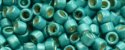 (image for) TOHO Aiko Precision Cylinder Bead. Turquoise Galvanized Matte PermaFinish TB-PF569F