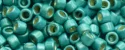 (image for) TOHO Aiko Precision Cylinder Bead. Turquoise Galvanized Matte PermaFinish TB-PF569F