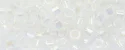 (image for) TOHO Aiko Precision Cylinder Bead. White Translucent Rainbow TB-1241