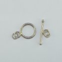 (image for) Handmade Alpacca 12mm Toggle Set * 5 Sets