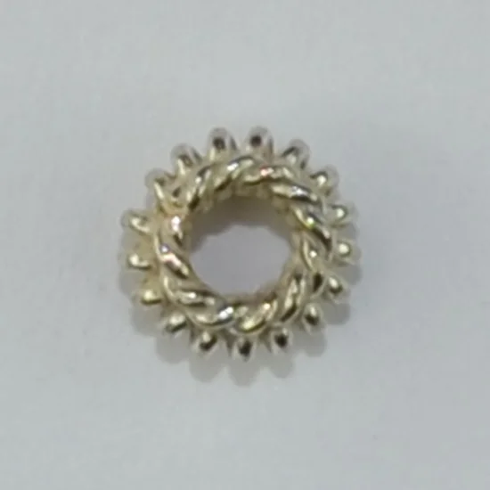 (image for) Handmade Alpacca (German Silver) 5mm Spiral Spacer Bead *20 Beads