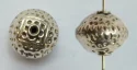 (image for) Bali Silver Round Bead - 10mm Stamped Saucer Bead * 5 Beads