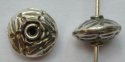 (image for) Bali Silver Spacer - 8mm Textured Saucer Shaped Bead * 10 Beads