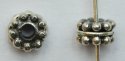 (image for) Bali Silver Spacer - 6x4mm Double Sided Granulated Spacer * 10 Beads