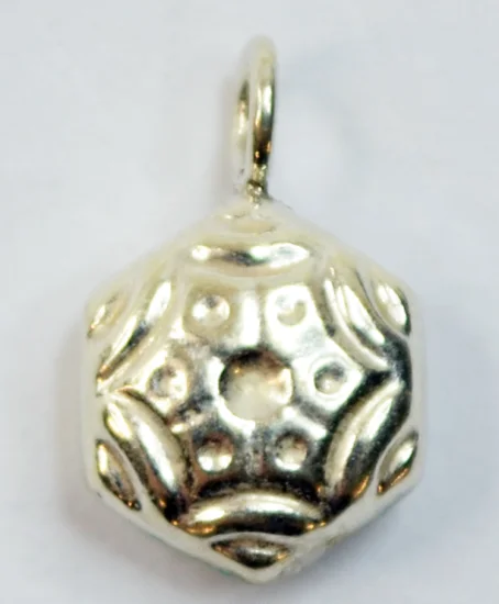 (image for) Bali Silver Drop - Stamped Hexagon