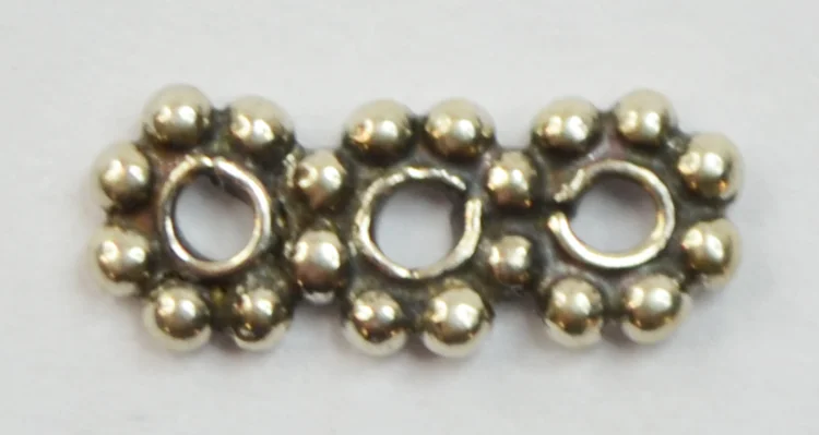 (image for) Bali Silver Multistrand - Small 3 Hole Daisy Spacer Bar