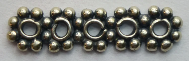 (image for) Bali Silver Multistrand - Medium 5 Hole Daisy Spacer Bar