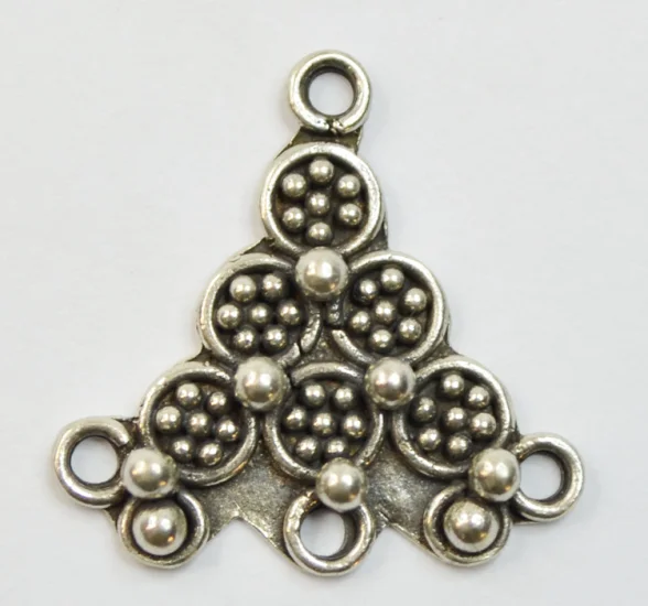 (image for) Bali Silver Multistrand - 2-1 Granulated Connector
