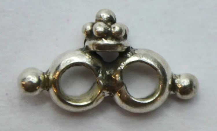 (image for) Bali Silver Multistrand - 2 Hole Spacer Bar w/ Daisy Applique