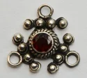 (image for) Bali Silver Multistrand - 2-1 Connector w/ Stone and Dotted Lines