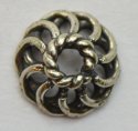 (image for) Bali Silver Bead Cap - 7mm Open Wirework Design * 10 Pieces