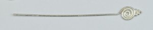 Bali Silver Headpin-Beautiful Headpin, Spiral with Granulated Triangle (image for) Bali Silver Headpin-Beautiful Headpin, Spiral with Granulated Triangle