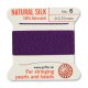 (image for) Silk Griffin Cord - Size 6 Amethyst * Two Meters with a Twisted Wire Needle