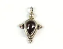(image for) Bali Silver Drop - Garnet Tear Drop