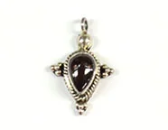 (image for) Bali Silver Drop - Garnet Tear Drop