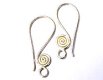 (image for) Bali Silver Earwire - Spiral Design * One Pair