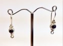 (image for) Bali Silver Earwire - Beautiful Handmade Earwires with Garnet Stones