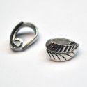 (image for) Bali Silver Finding - Leaf Design Pendant Bail * Package of 6 Bails