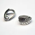 (image for) Bali Silver Finding - Leaf Design Pendant Bail * Package of 6 Bails