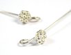 Bali Silver Headpin-Daisy w/ Loop (image for) Bali Silver Headpin-Daisy w/ Loop